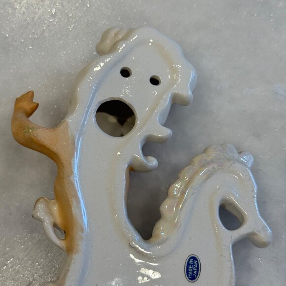 Vintage Lefton Mermaid Riding Seahorse Wall Plaque Figurine Ceramic Rhinestone - Picture 11 of 12